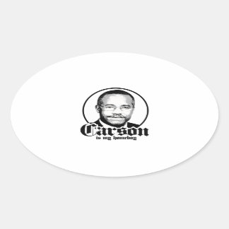 Pegatina Ovalada Ben Carson es mi hogar