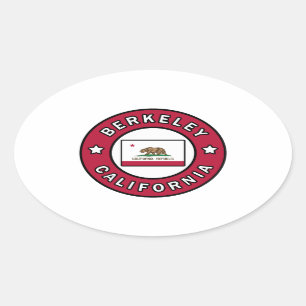 Pegatina Ovalada Berkeley California