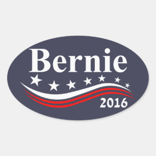 Pegatina Ovalada Bernie Sanders 2016