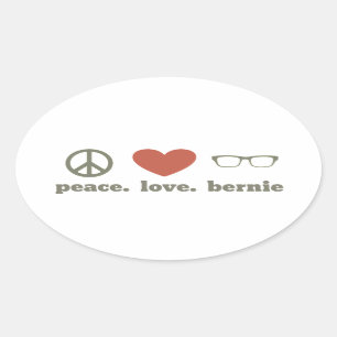 Pegatina Ovalada Bernie Sanders Election Swag