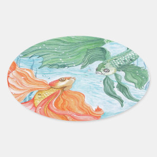 Pegatina Ovalada Betta Dance