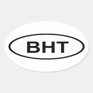 Pegatina Ovalada Bhután "BHT "