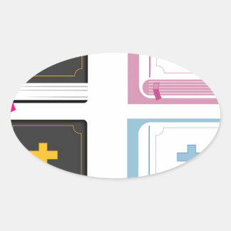 Pegatina Ovalada biblias