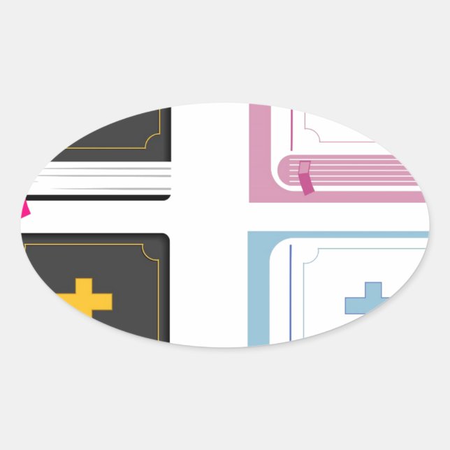 Pegatina Ovalada biblias (Anverso)