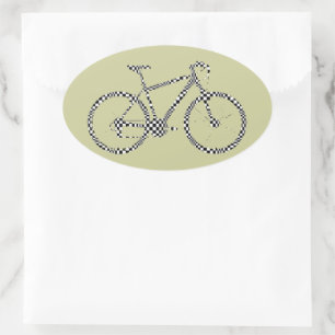 Pegatina Ovalada Bicicleta verificada
