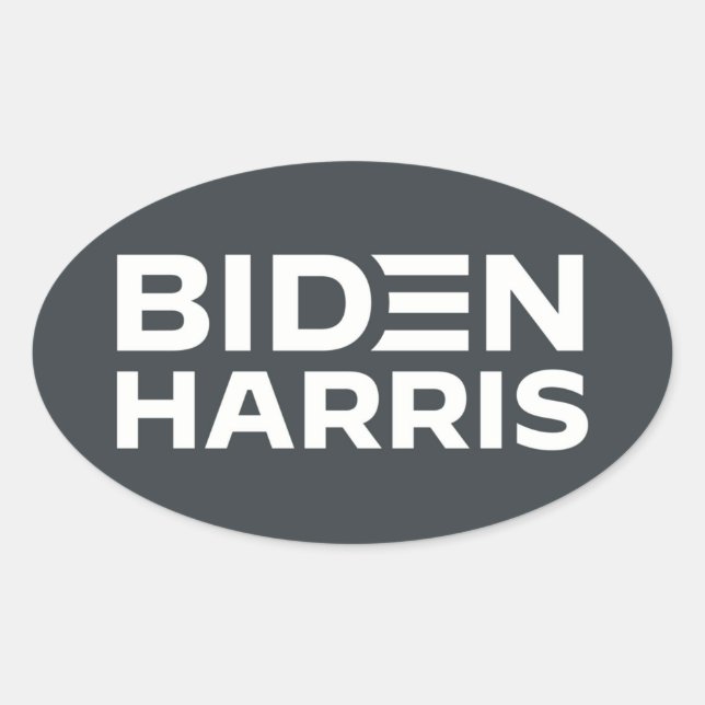 PEGATINA OVALADA BIDEN HARRIS (Anverso)