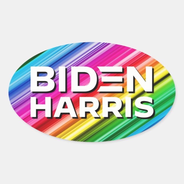 PEGATINA OVALADA BIDEN HARRIS (Anverso)