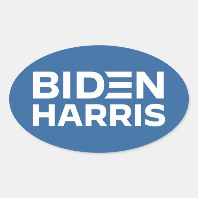 PEGATINA OVALADA BIDEN HARRIS (Anverso)