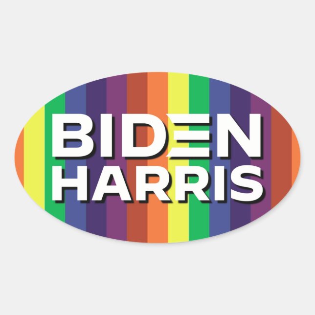 PEGATINA OVALADA BIDEN HARRIS (Anverso)