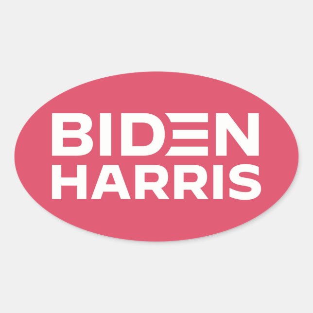 PEGATINA OVALADA BIDEN HARRIS (Anverso)