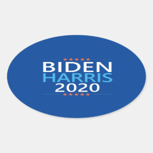 Pegatina Ovalada Biden Harris 2020 para Presidente