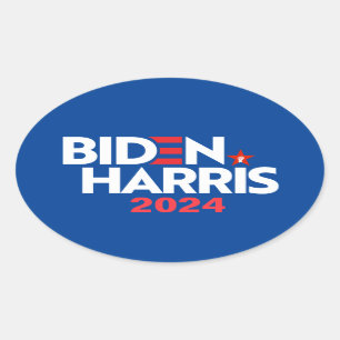 Pegatina Ovalada Biden Harris 2024
