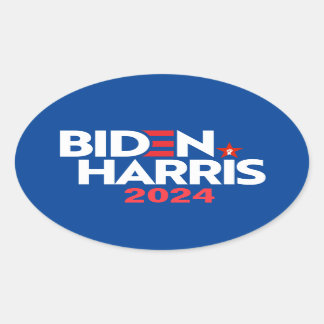 Pegatina Ovalada Biden Harris 2024