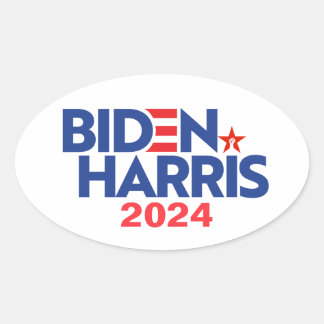 Pegatina Ovalada Biden Harris 2024