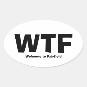 Pegatina Ovalada Bienvenidos a Fairfield