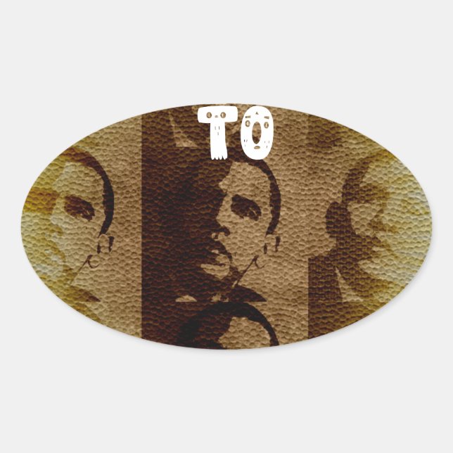 Pegatina Ovalada Bienvenidos a Kenia (Anverso)