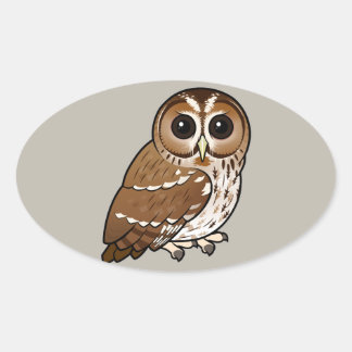 Pegatina Ovalada Birdorable Tawny Owl
