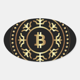 Pegatina Ovalada Bitcoin 2