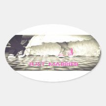 Blanco negro lindo recién casado