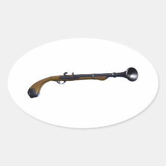 Pegatina Ovalada Blunderbuss Pegatinas de armas de fuego