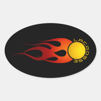 Pegatina Ovalada Bola de fuego
