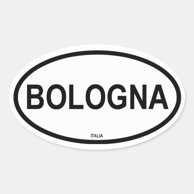 PEGATINA OVALADA BOLOGNA (Anverso)