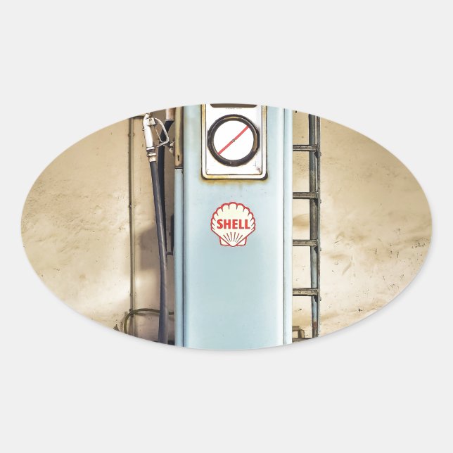 Pegatina Ovalada bomba de gas (Anverso)