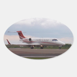 Pegatina Ovalada Bombardier Lear Jet 45XR