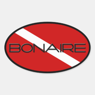 Pegatina Ovalada Bonaire Buver Down