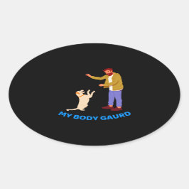 Pegatina Ovalada " Bono de juego Mascota "