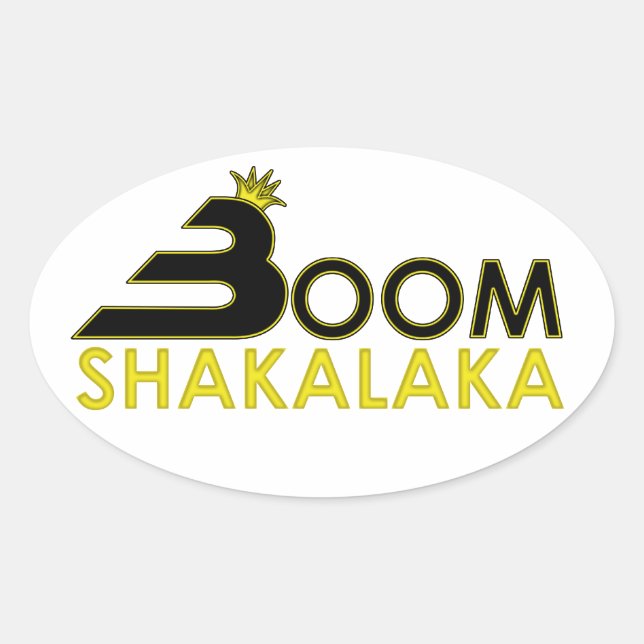 Pegatina Ovalada Boom Shakalaka (Anverso)