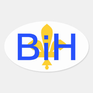 Pegatina Ovalada Bosnia-Herzegovina
