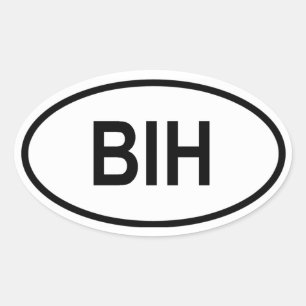 Pegatina Ovalada Bosnia y Herzegovina "BIH"