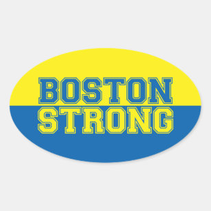 Pegatina Ovalada Boston Strong