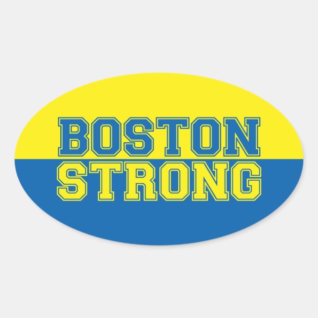 Pegatina Ovalada Boston Strong (Anverso)