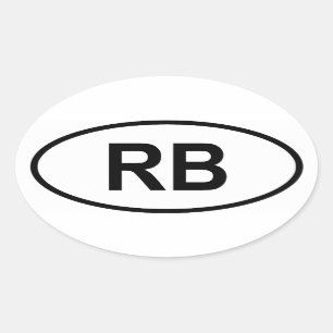 Pegatina Ovalada Botswana "RB"