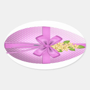 Pegatina Ovalada Bow de Pascua