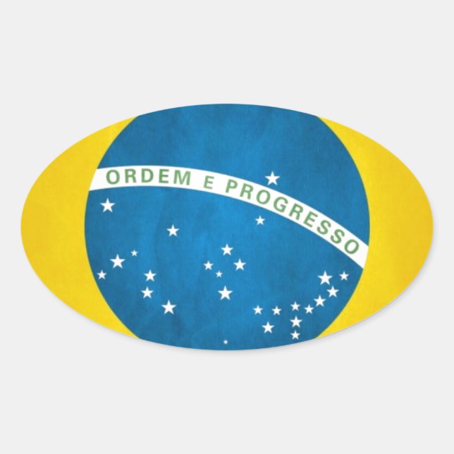 Pegatina Ovalada brasil (Anverso)