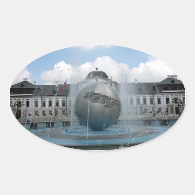 Pegatina Ovalada bratislava grassalkovich (Anverso)