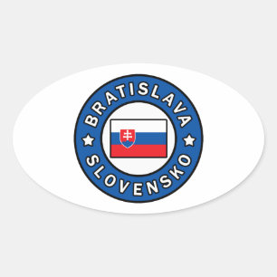 Pegatina Ovalada Bratislava Slovensko