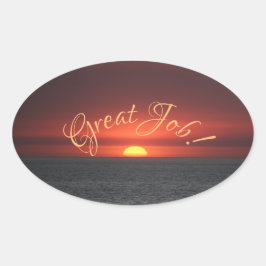 Pegatina Ovalada ¡Buen trabajo!