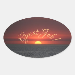 Pegatina Ovalada ¡Buen trabajo!