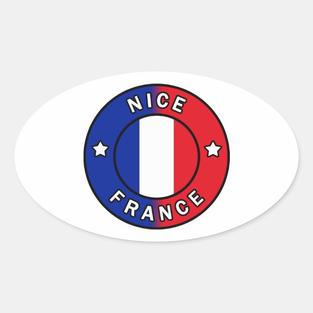 Pegatina Ovalada Buena Francia (Anverso)