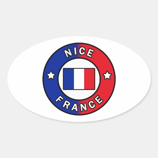 Pegatina Ovalada Buena Francia (Anverso)