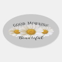 Buenos Días Hermoso Daisies Blancos Gris