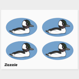 Pegatina Ovalada Bufflehead