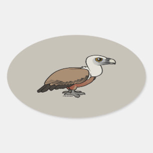 Pegatina Ovalada Buitre de Griffon