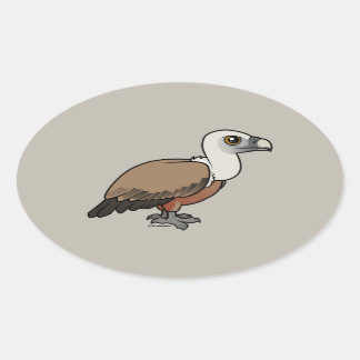 Pegatina Ovalada Buitre de Griffon