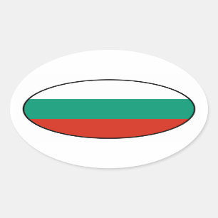 Pegatina Ovalada Bulgaria Bandera Oval Sticker