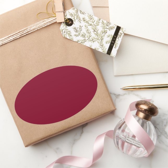 Pegatina Ovalada Burgundy (Regalar)